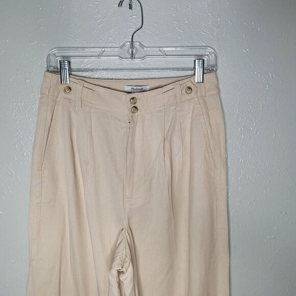 Madewell Harlow Wide-Leg Pants Harvest Moon khakis womens sz 4 tan high rise NWT - Picture 3 of 11